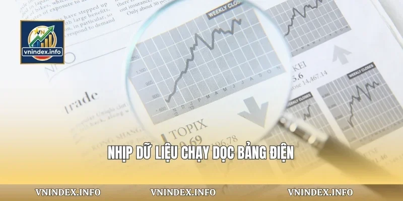 Nhịp dữ liệu chạy dọc bảng điện